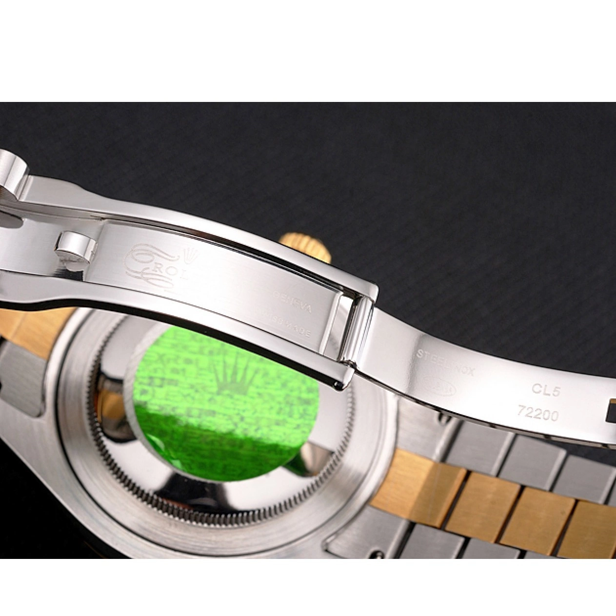Rolex copies cheap Gold Datejust Rolex Gold Stainless Two Bracelet Dial Swiss Bezel Tone Steel Case 0629